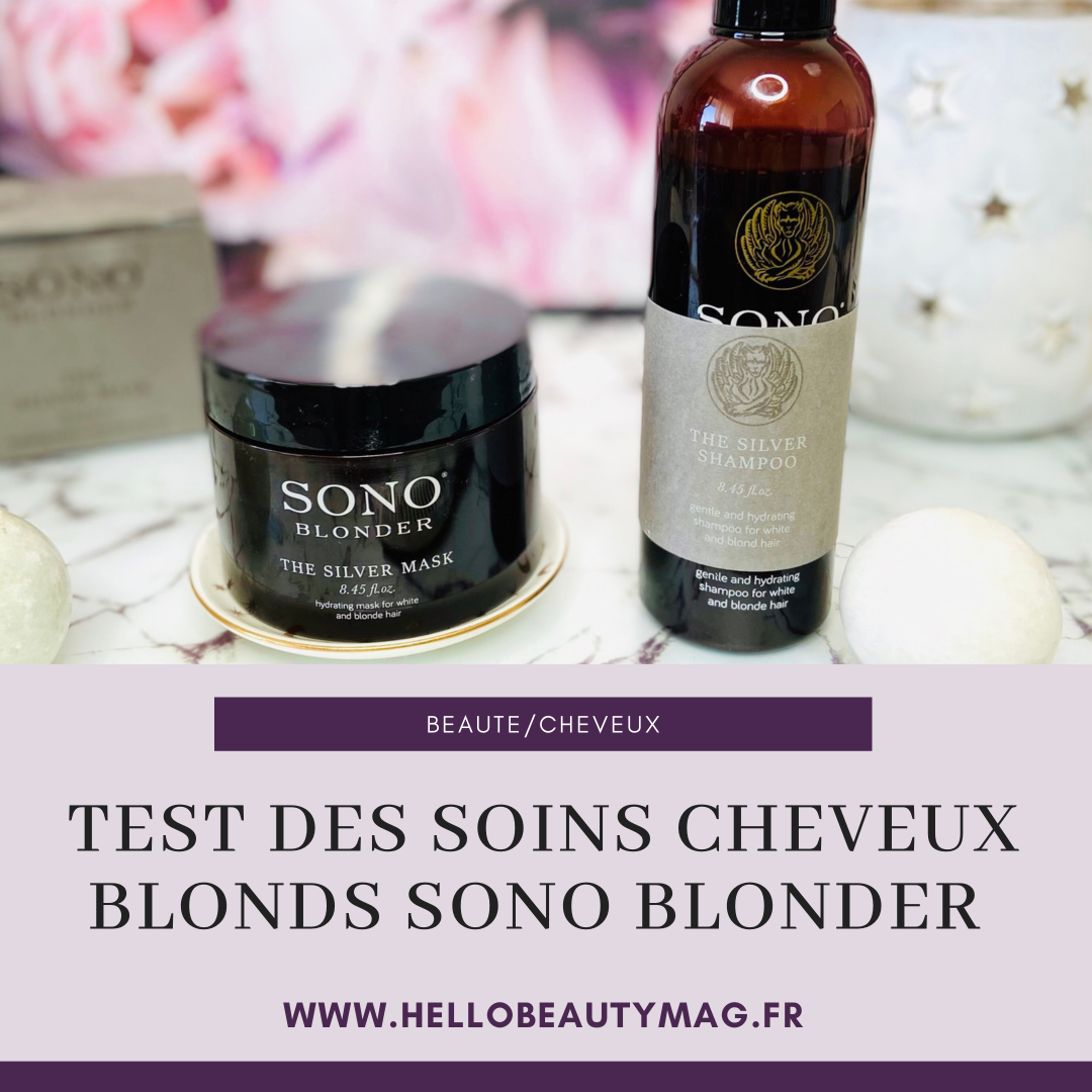 Test des soins cheveux blonds Sono Blonder